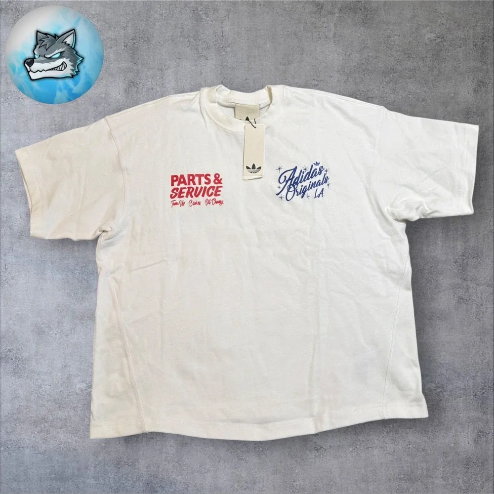 Adidas Originals OG LA Wilshire Oversized T-Shirt White Men's Size Small JX6176